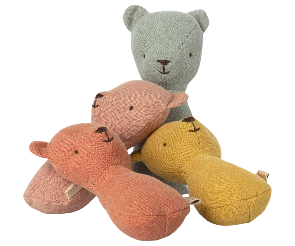 Teddy Rattles, Rattles, Maileg USA - All The Little Bows