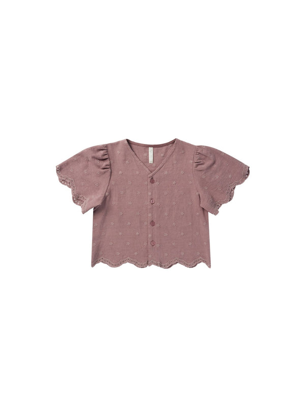 Cleo Top || Mulberry Daisy, Girls Woven Top, Rylee + Cru - All The Little Bows