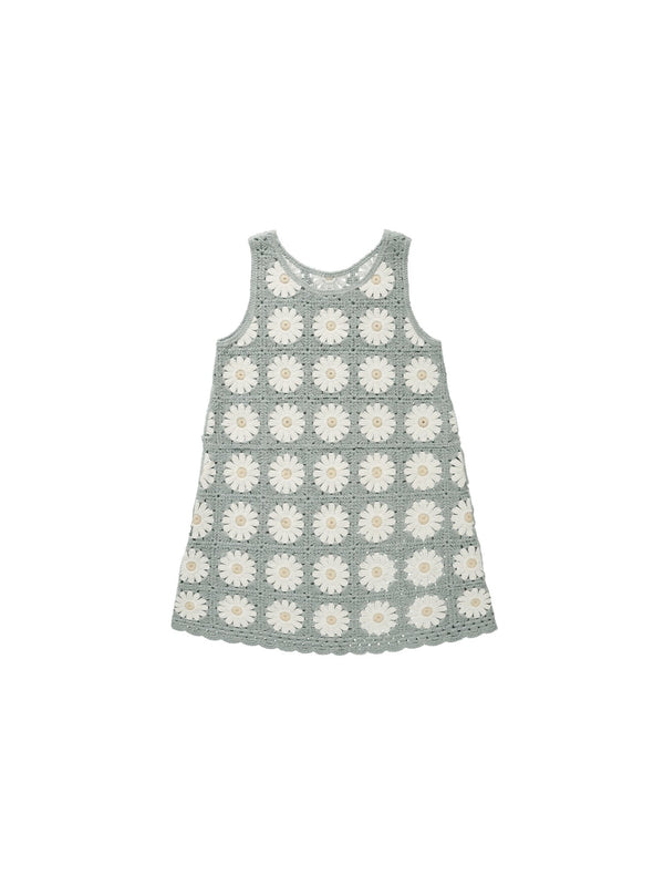 Crochet Tank Mini Dress || Daisy, Girls Dress, Rylee + Cru - All The Little Bows