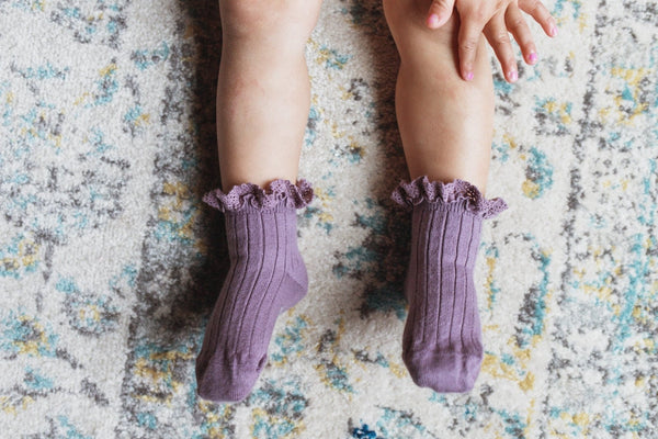 Collegien Lili Lace Ruffle Ankle Socks | Glycine Du Japon, , Collégien - All The Little Bows