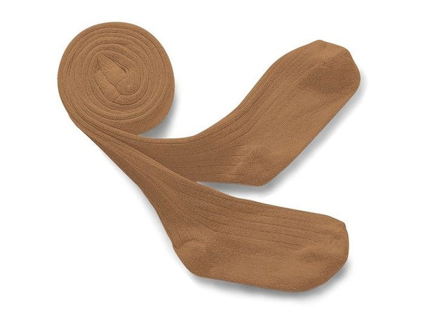 Collegien Louise Ribbed Tights | Caramel au Beurre Sale, Baby & Toddler Socks & Tights, Collégien - All The Little Bows