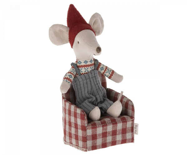 Maileg | Mouse Chair, Red, , Maileg - All The Little Bows