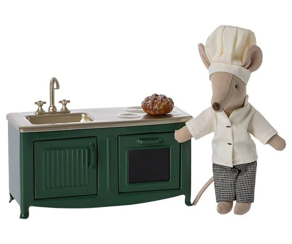 Maileg | Mouse Kitchen (1:12 scale), Dark Green, Toys, Maileg - All The Little Bows