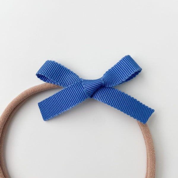 Petite Ribbon Bow // "Cornflower Blue" Headband, Ribbon Bow, All The Little Bows - All The Little Bows