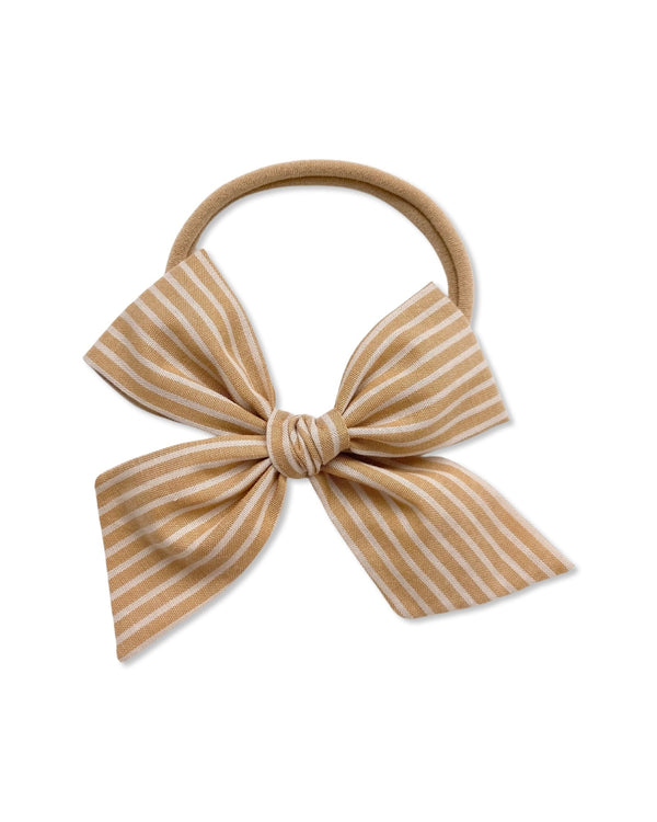 Pinwheel Bow | Crawford Stripe, Mustard, , All The Little Bows - All The Little Bows