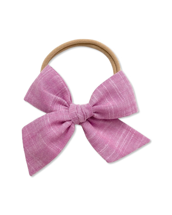 Pinwheel Bow | Manchester Yarn-Dyed Cotton, Violet, , All The Little Bows - All The Little Bows