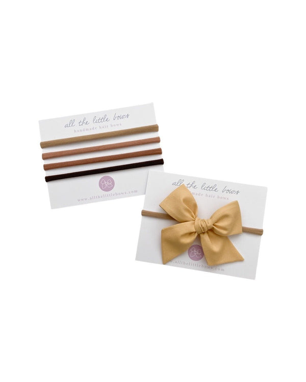 Pinwheel Bow | Mustard, , All The Little Bows - All The Little Bows