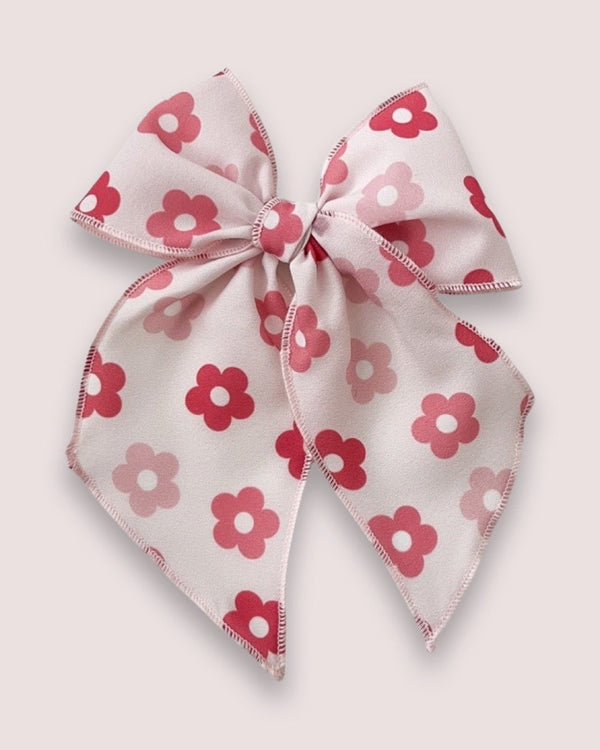 Pretty in Pink Daisies Elle Bow, , Lady Eleanor & Co - All The Little Bows