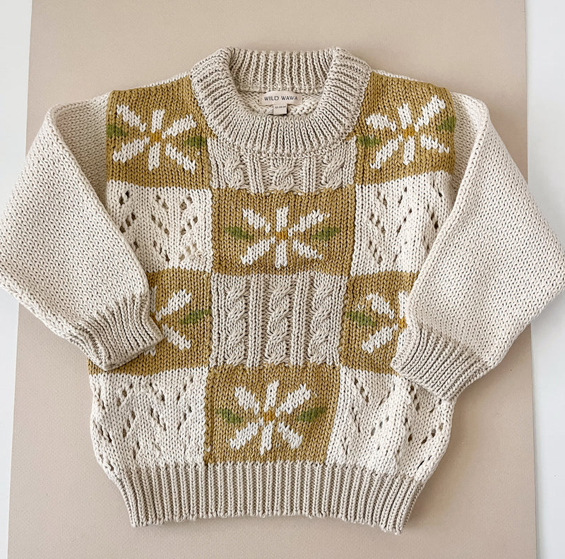 Daisy Patchwork Sweater || Honeycomb