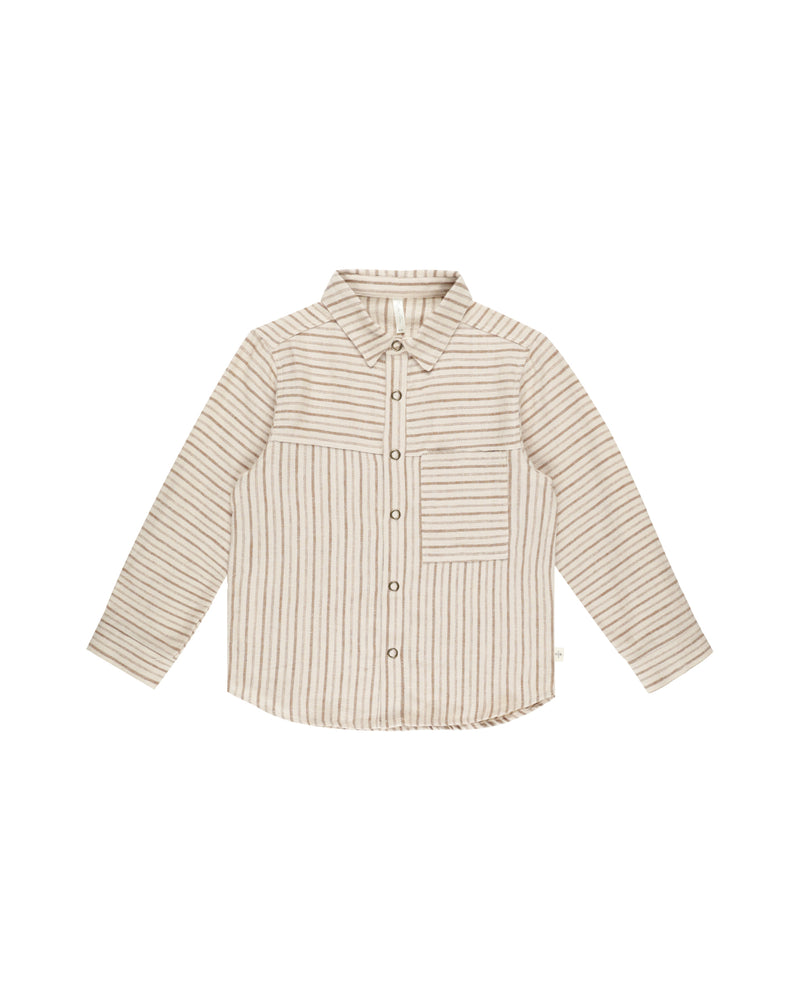 Walker Shirt || Saddle Pinstripe