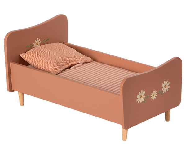 Wooden Bed, Miniature - Rose