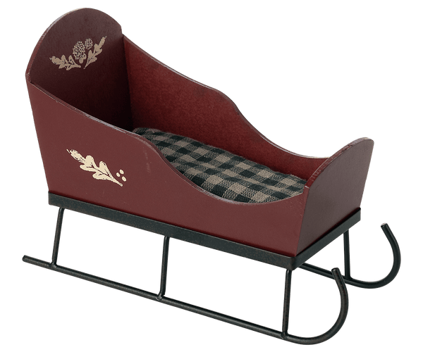 Sleigh, Mini - Red, SEASON, Maileg USA - All The Little Bows