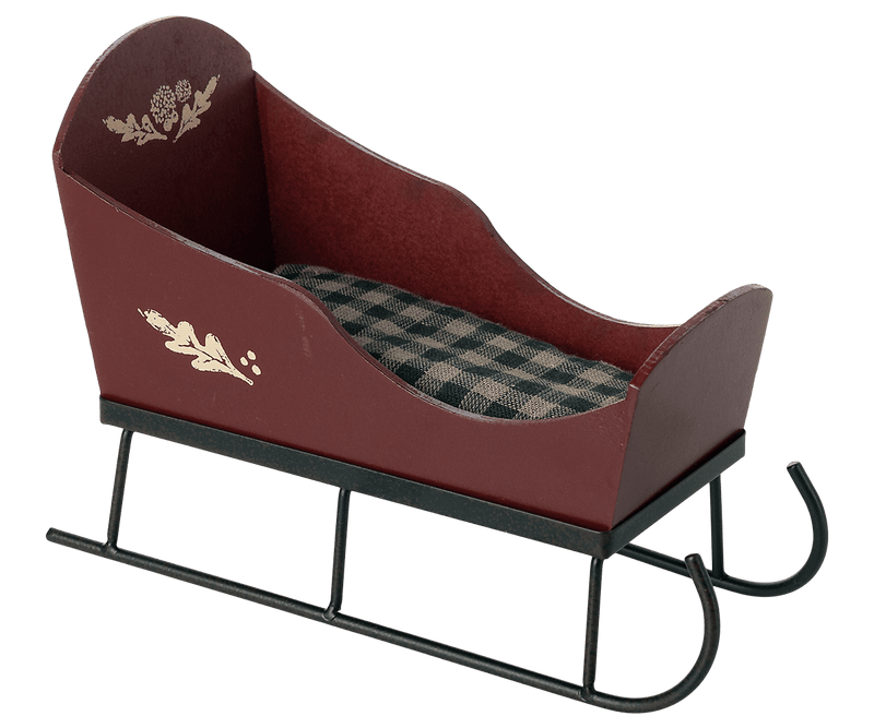 Sleigh, Mini - Red, SEASON, Maileg USA - All The Little Bows