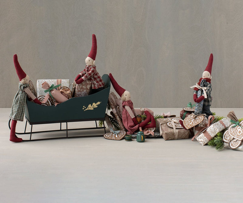Sleigh, Mini - Green, SEASON, Maileg USA - All The Little Bows