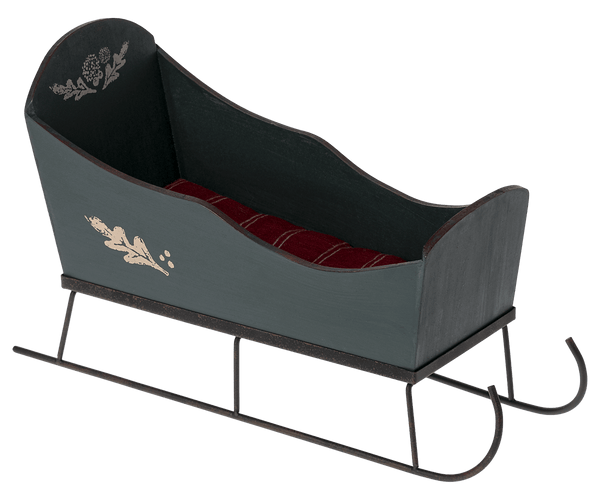 Sleigh, Medium - Green, SEASON, Maileg USA - All The Little Bows