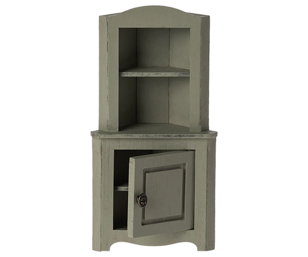 Maileg | Corner Cabinet, Mouse - Light Green