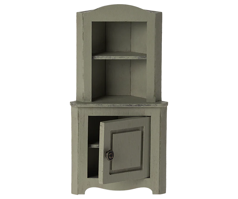 Maileg | Corner Cabinet, Mouse - Light Green