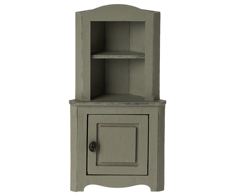 Maileg | Corner Cabinet, Mouse - Light Green