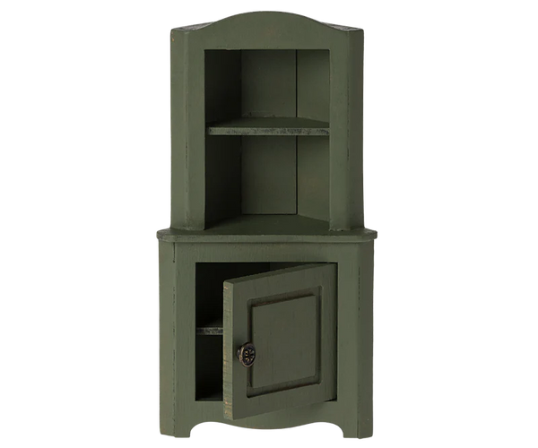 Maileg | Corner Cabinet, Mouse - Dark Green