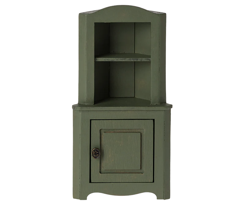 Maileg | Corner Cabinet, Mouse - Dark Green