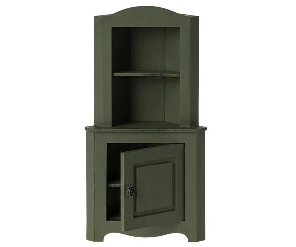 Maileg | Miniature Corner Cabinet, Dark Green