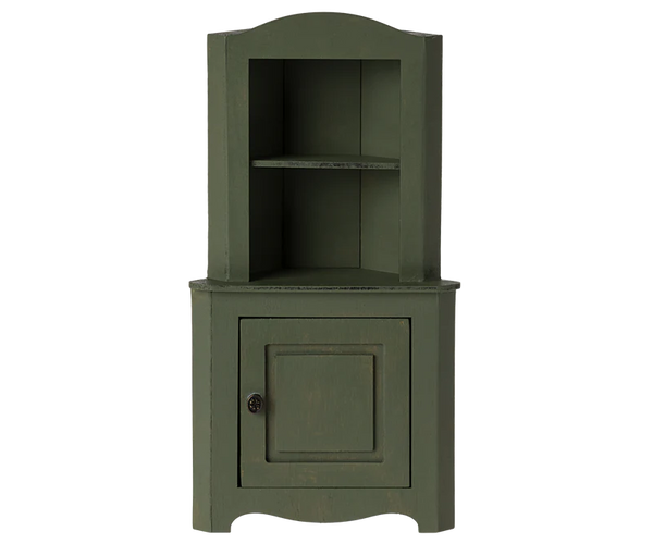 Maileg | Miniature Corner Cabinet, Dark Green