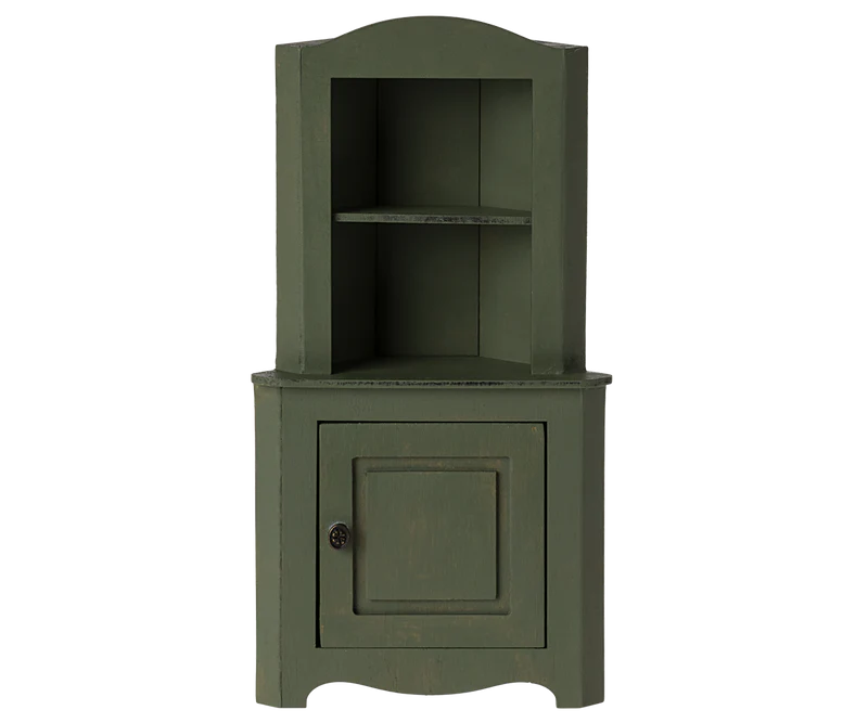 Maileg | Miniature Corner Cabinet, Dark Green