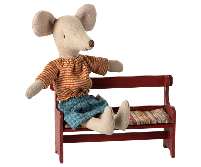 Maileg | Bench, Mouse - Red