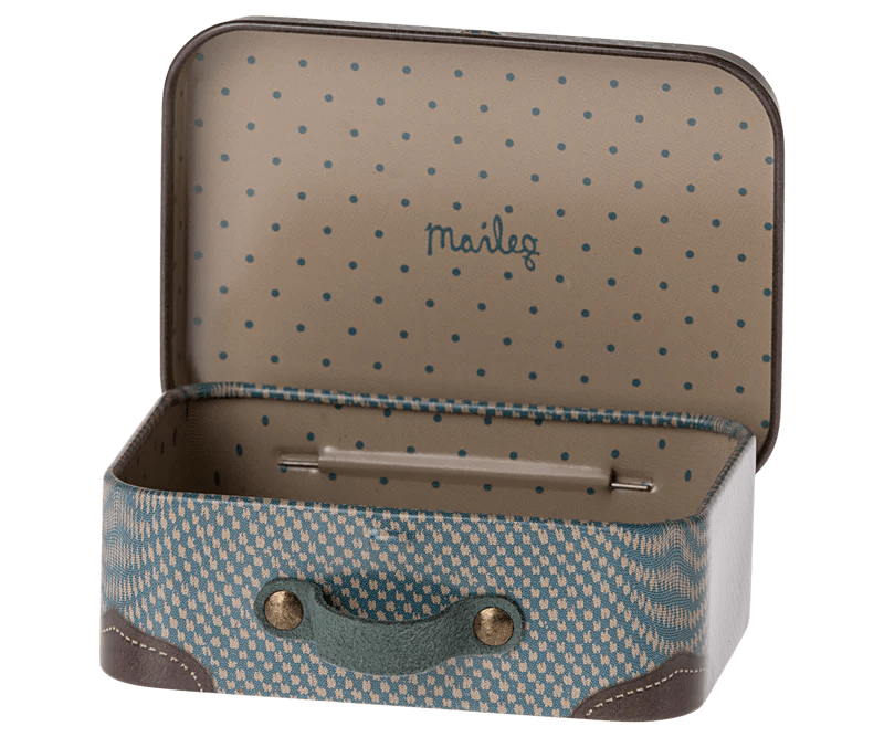 Maileg | Suitcase, Mouse - Blue, , Maileg - All The Little Bows
