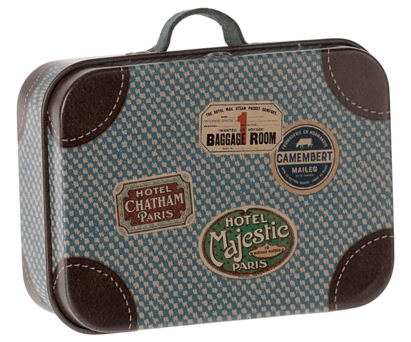 Maileg | Suitcase, Mouse - Blue, , Maileg - All The Little Bows