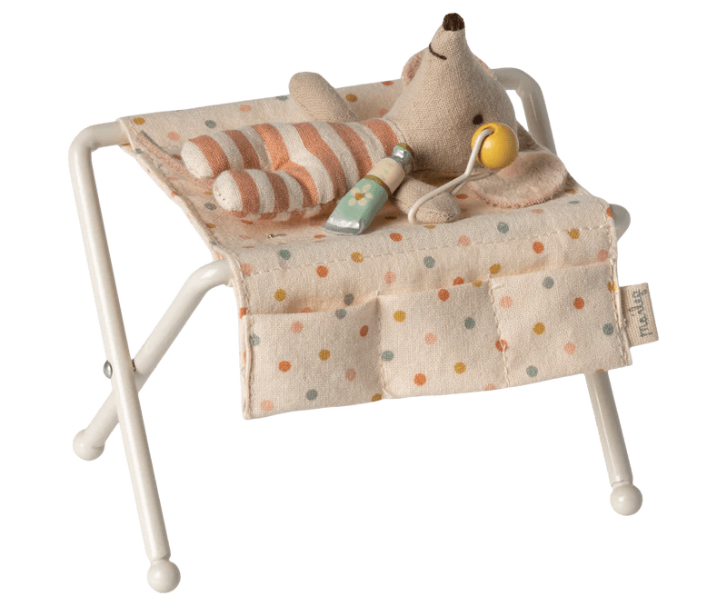 Maileg | Nursery Table, Baby Mouse - Off White, , Maileg - All The Little Bows