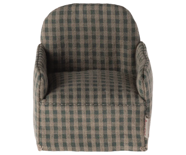 Maileg | Chair, Mouse - Green Checker