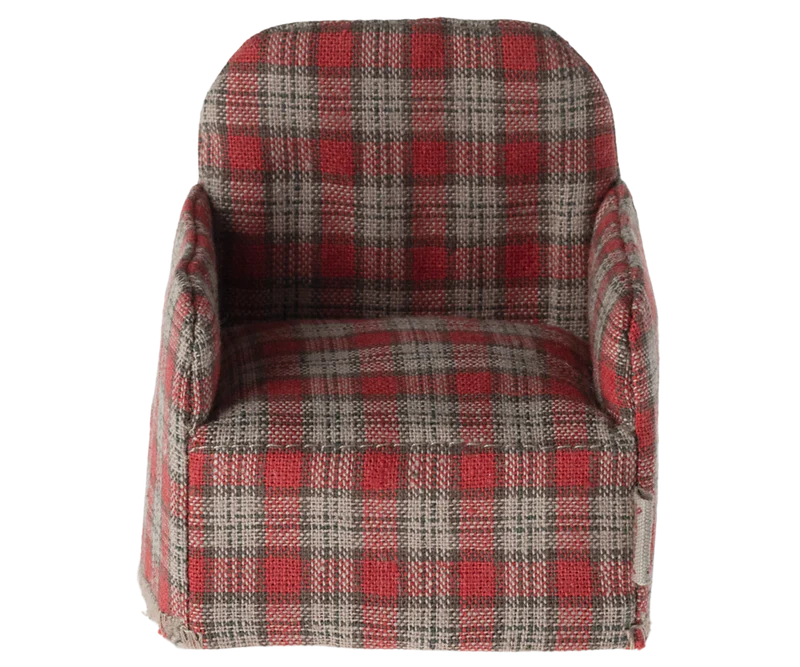 Maileg | Chair, Mouse - Red Checker