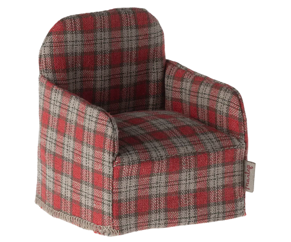 Maileg | Chair, Mouse - Red Checker