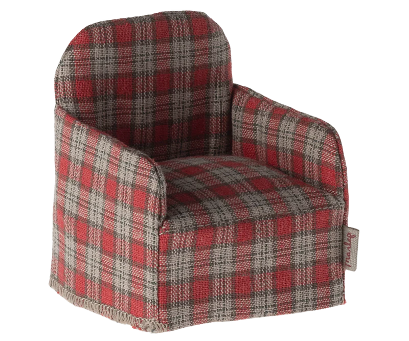 Maileg | Chair, Mouse - Red Checker