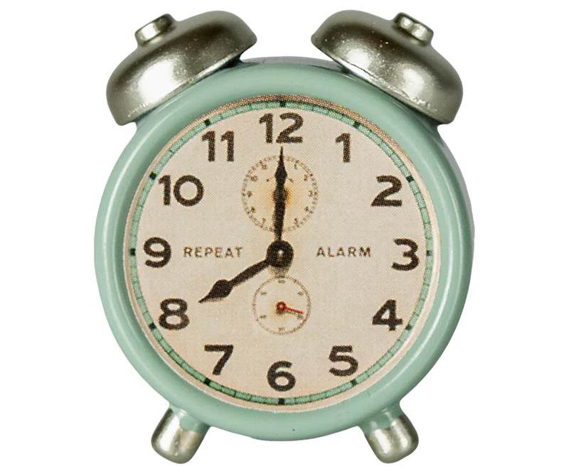 Maileg | Alarm Clock, Mouse - Mint