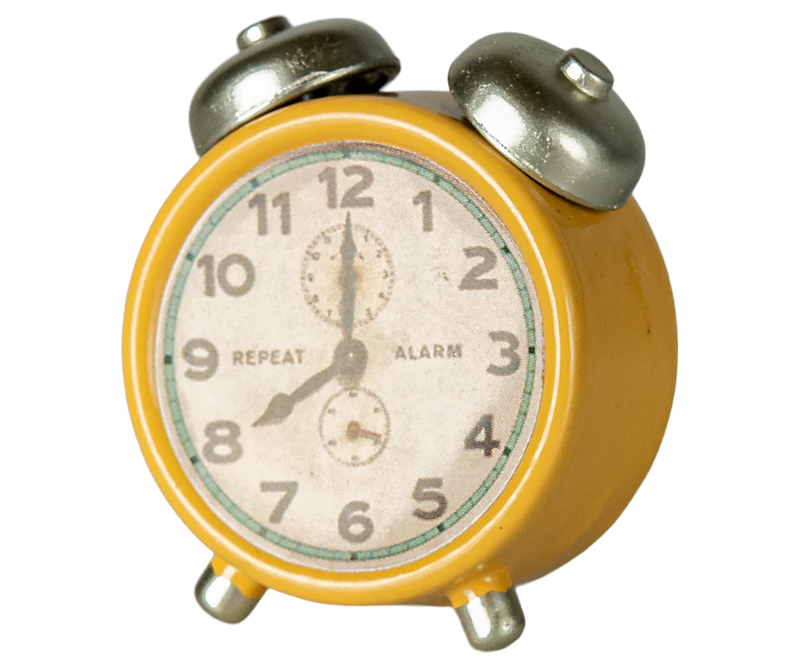 Maileg | Alarm Clock, Mouse - Yellow