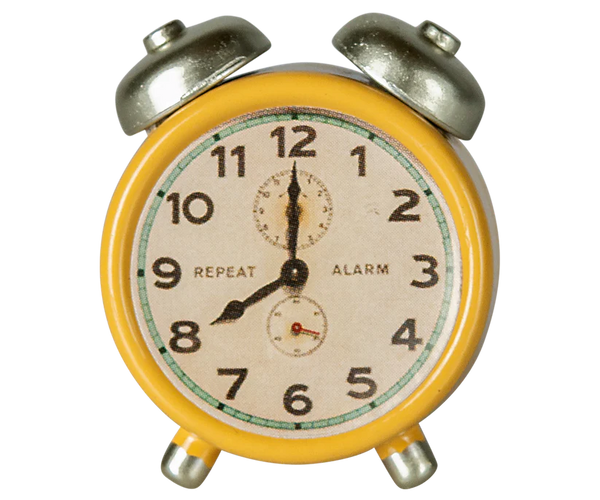 Maileg | Alarm Clock, Mouse - Yellow