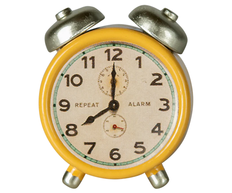 Maileg | Alarm Clock, Mouse - Yellow