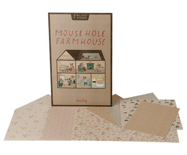 Wallpaper, Mouse hole Farmhouse, TOY, Maileg USA - All The Little Bows