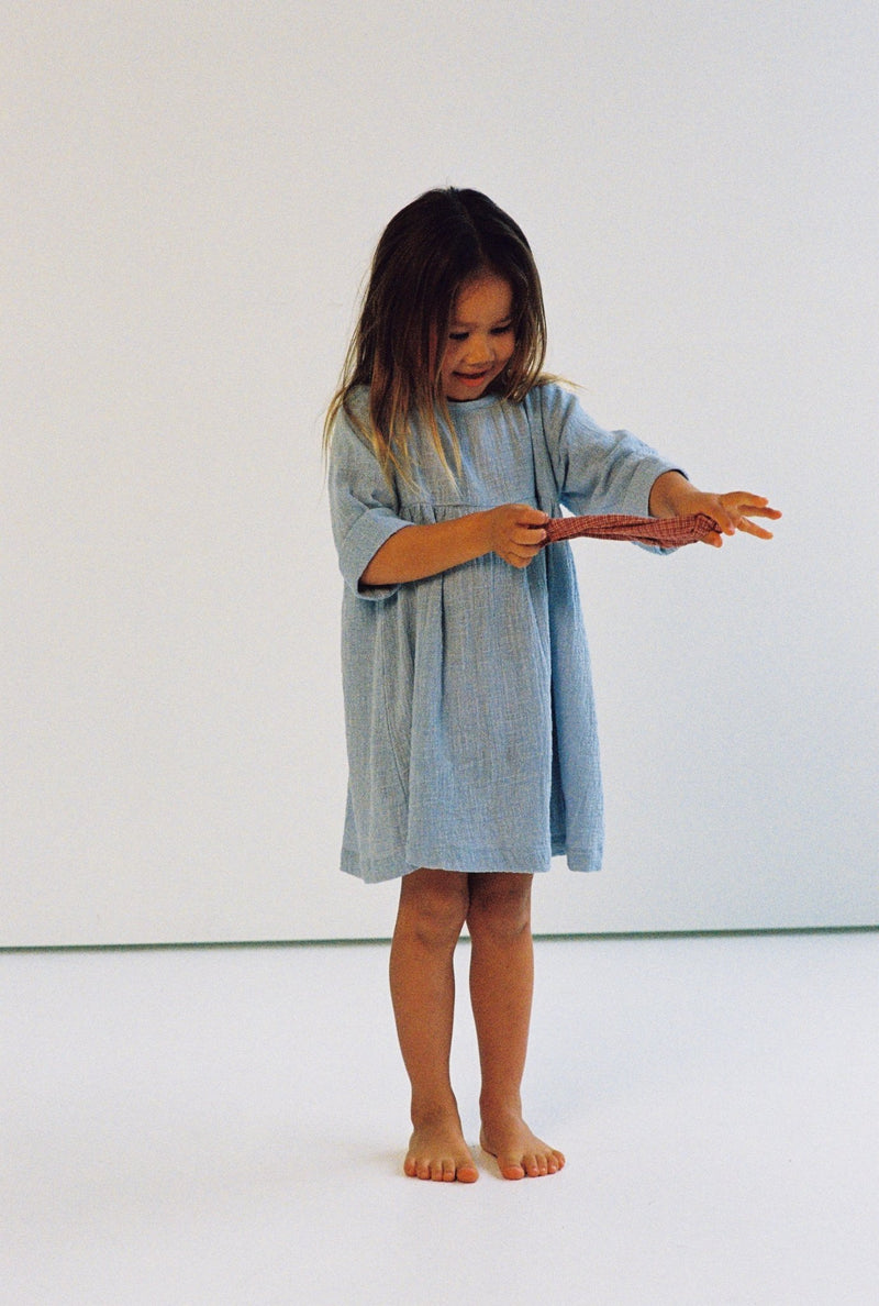 Koa Dress || Pale Indigo, , Illoura the Label - All The Little Bows