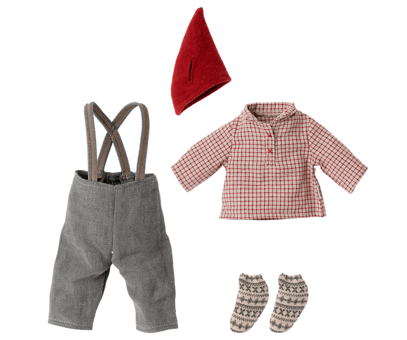 Medium Christmas Mouse, Boy - Overalls, SEASON, Maileg USA - All The Little Bows