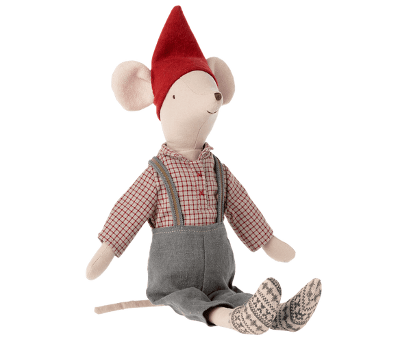 Medium Christmas Mouse, Boy - Overalls, SEASON, Maileg USA - All The Little Bows