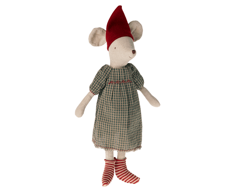Medium Christmas Mouse, Girl - Dress, TOY, Maileg USA - All The Little Bows