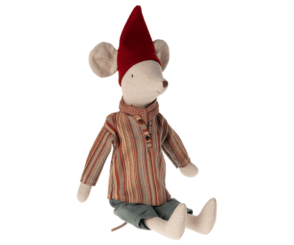 Medium Christmas Mouse, Boy - Scarf, TOY, Maileg USA - All The Little Bows