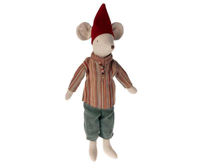 Medium Christmas Mouse, Boy - Scarf, TOY, Maileg USA - All The Little Bows