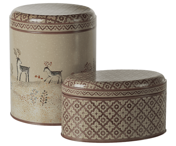 Metal box, Winter wonderland - 2 pcs set, SEASON, Maileg USA - All The Little Bows