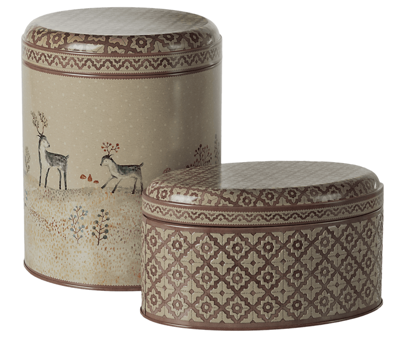 Metal box, Winter wonderland - 2 pcs set, SEASON, Maileg USA - All The Little Bows