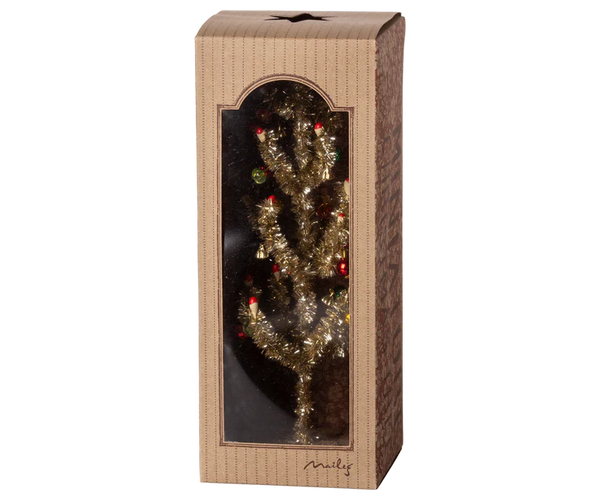 Maileg | Christmas Tree, Gold - Red & Green Decoration