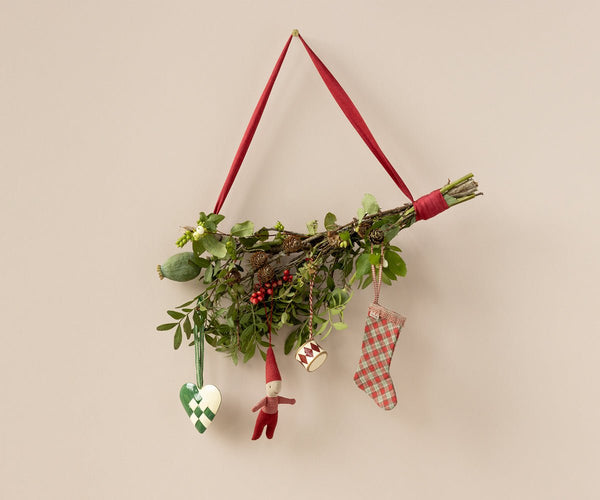 Metal ornament, Small drum - Red, SEASON, Maileg USA - All The Little Bows